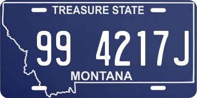 MT license plate 994217J