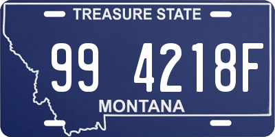 MT license plate 994218F