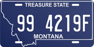 MT license plate 994219F