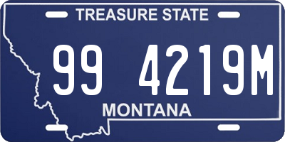 MT license plate 994219M