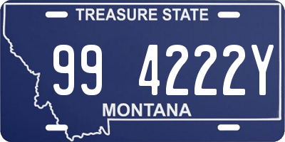 MT license plate 994222Y