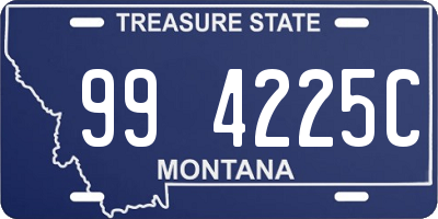 MT license plate 994225C