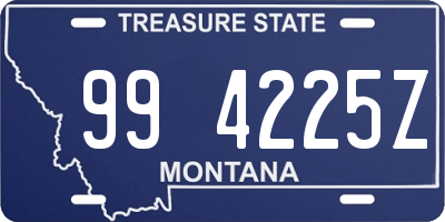 MT license plate 994225Z