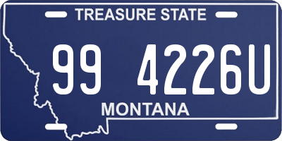 MT license plate 994226U