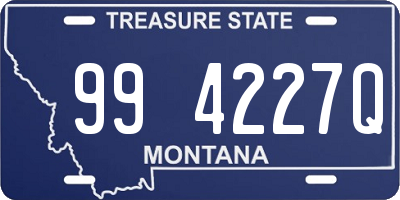 MT license plate 994227Q