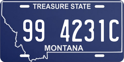 MT license plate 994231C