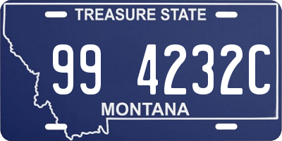 MT license plate 994232C