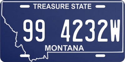 MT license plate 994232W