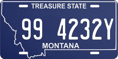 MT license plate 994232Y