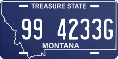 MT license plate 994233G