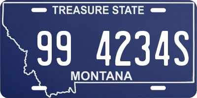 MT license plate 994234S