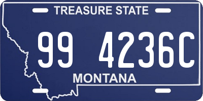 MT license plate 994236C