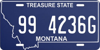 MT license plate 994236G