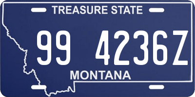 MT license plate 994236Z