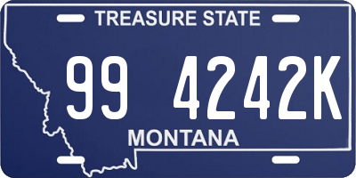 MT license plate 994242K