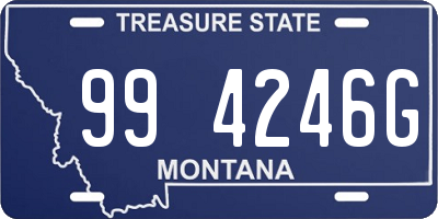 MT license plate 994246G