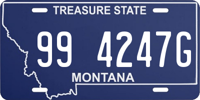 MT license plate 994247G