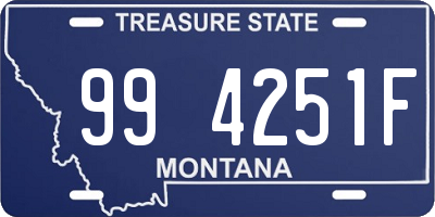 MT license plate 994251F