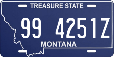 MT license plate 994251Z