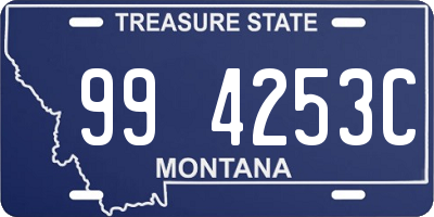 MT license plate 994253C