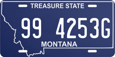 MT license plate 994253G