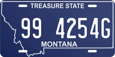 MT license plate 994254G