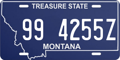 MT license plate 994255Z