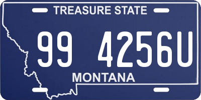 MT license plate 994256U