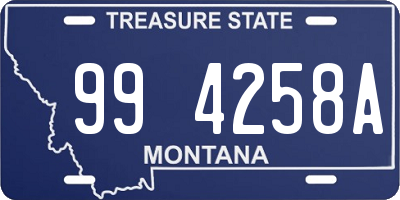 MT license plate 994258A