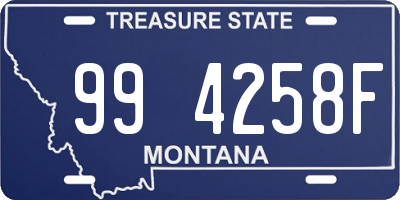 MT license plate 994258F