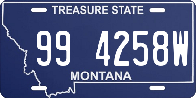 MT license plate 994258W