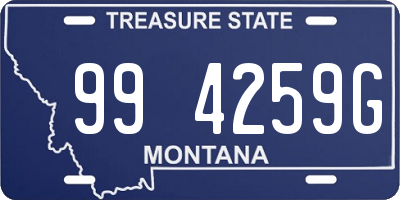 MT license plate 994259G