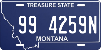 MT license plate 994259N