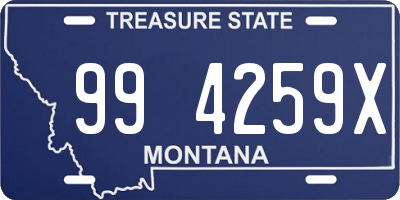 MT license plate 994259X