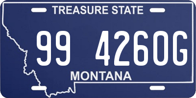 MT license plate 994260G