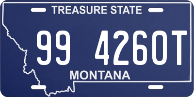 MT license plate 994260T