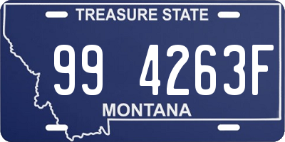 MT license plate 994263F