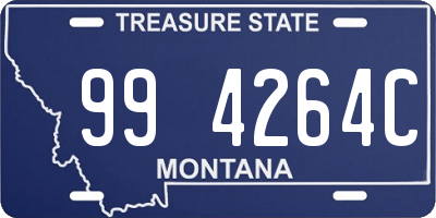 MT license plate 994264C