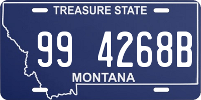 MT license plate 994268B