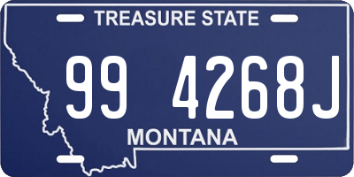 MT license plate 994268J