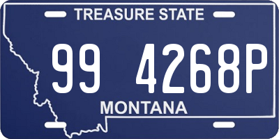 MT license plate 994268P