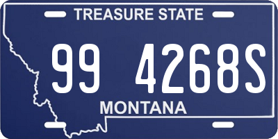 MT license plate 994268S