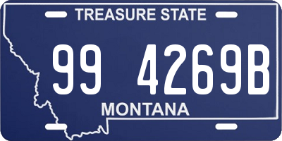 MT license plate 994269B