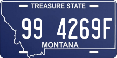 MT license plate 994269F