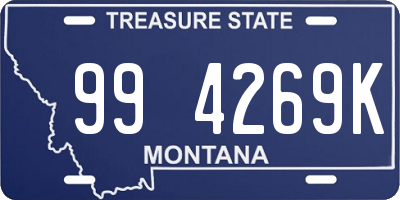 MT license plate 994269K