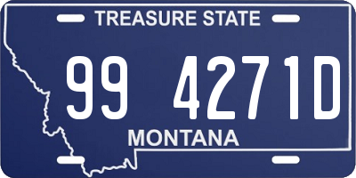 MT license plate 994271D