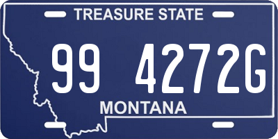 MT license plate 994272G