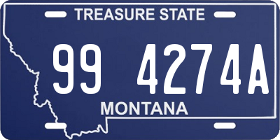 MT license plate 994274A