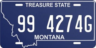 MT license plate 994274G