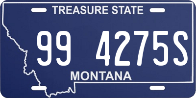 MT license plate 994275S